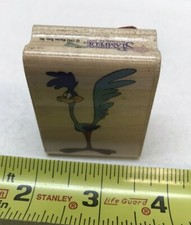 1993 Rubber Stampede 008-D ROAD RUNNER Looney Tunes Cartoon Character Wood Stamp
