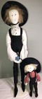 Vintage P. Buckley Moss American Artist LANCASTER DOLLS Daniel, Joshua — photo 1