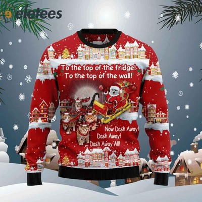 Cat Sleigh Christmas Ugly Christmas Sweater Adorable Feline Gift