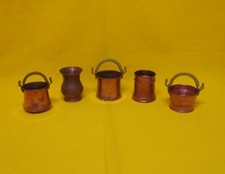 ✅ DELIZIOSI SEI ANTICHI PENTOLINO IN RAME EPOCA 900 ANTIQUE - 4096