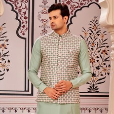 3Pc Indian Mens Designer Traditional Bollywood Wedding Ethnic Wear Kurta Payjama
