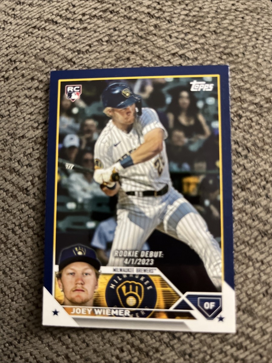 2023 Topps Update Blue Rookie Debut Joey Wiener US316 Milwaukee