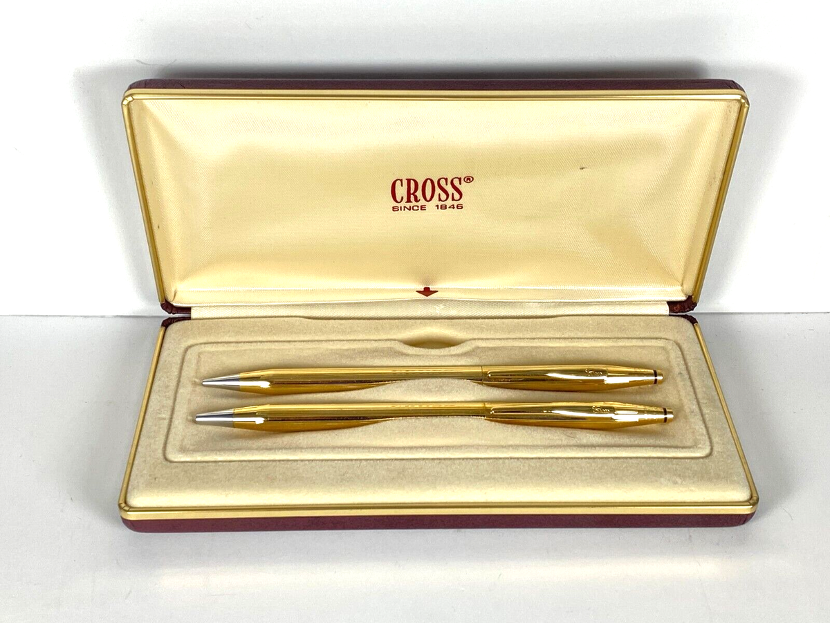 CROSS CLASSIC CENTURY 18K GOLD FILLED BALLPOINT PEN & 0.5mm PENCIL