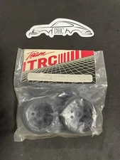 TRC Vintage RC Car Part # 3439 Mounted Front Tires and Wheels Med. 1/12th White