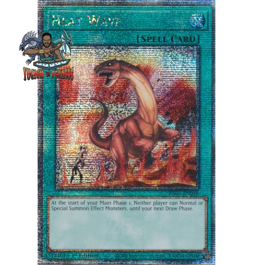 heat wave yugioh card Yugioh! 1x Heat Wave RA03-EN058 Quarter Century Secret Rare 1st Ed NM