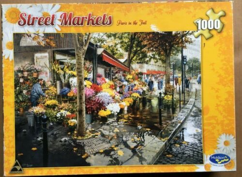 1000 PIECE JIGSAW PUZZLE STREET MARKETS PARIS IN THE FALL HOLDSON CLARK HULINGS - Photo 1/6