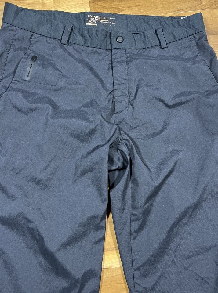 Pantalones Nike Para Hombre 34x27 Azul Chino Pierna Recta Dri Fit Ligeros Golf Foto 2 de 4