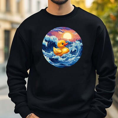 Gummiente mit Welle Sweatshirt Kuschelig und Perfekt für jeden Anlass S bis 4XL
