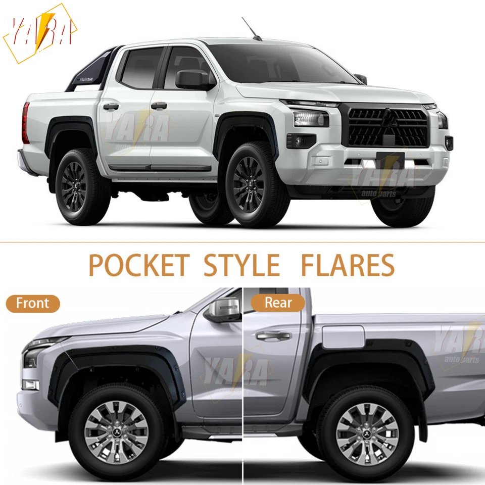 Pocket Style Fender Flares Wheel Arch  for Mitsubishi Triton MV 2024+ - image 3 of 4