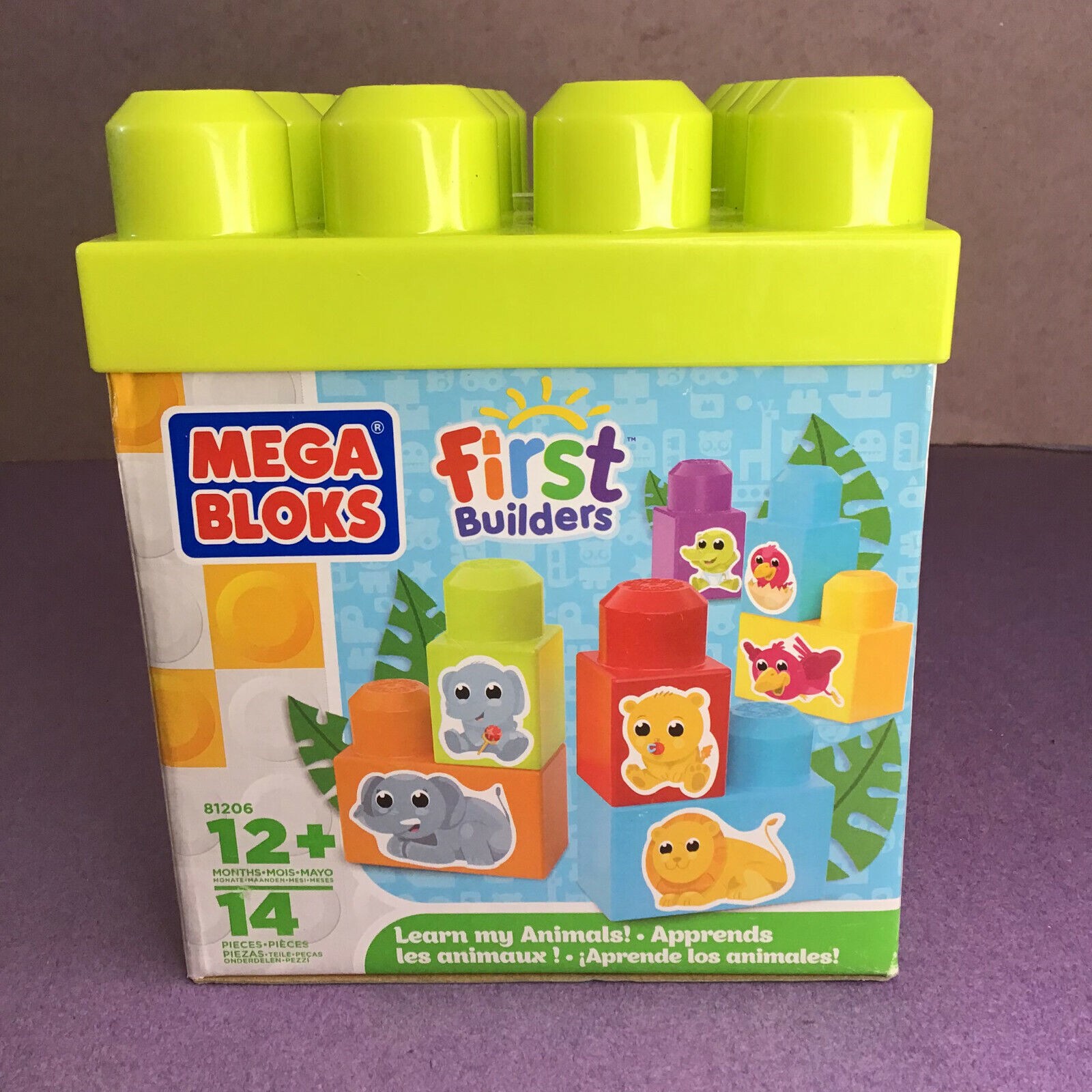 Learn My Animals Mega Bloks First Builder 12+ Months 14 Pieces #81206  65541812062 | eBay