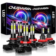 For Jeep Compass 2014-2018 - 6x LED Headlights Hi/Lo beam + Fog Light Bulbs kit