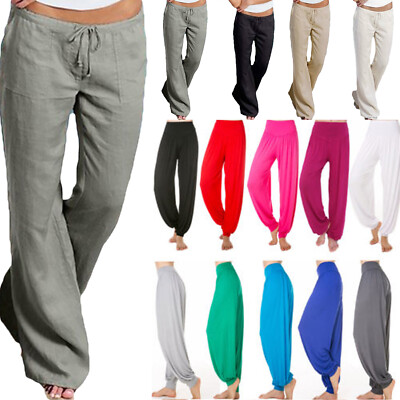 Dame Harem Pumphose Harems Hose Yoga Hosen Lose Pluderhose Ballonhose Aladinhose