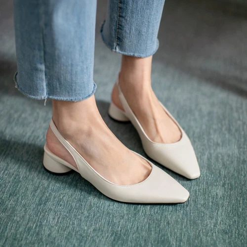 Zapatos de salón con cordones cubanos de tacón bajo talla grande 34-48 para mujer sin cordones punta cuadrada