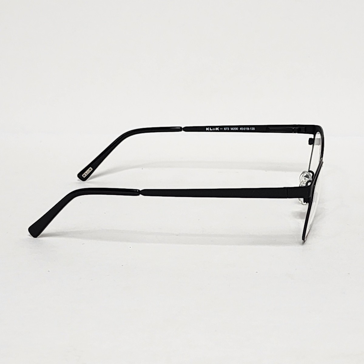 KLIIK 673 M200 Women's Petite Square Glasses in Matte Black / Rose