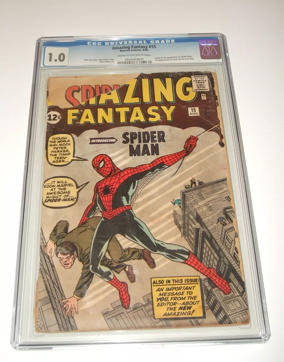 Spider Man's 1st Appearance by Ditko and Lee! Amazing Fantasy 15! 