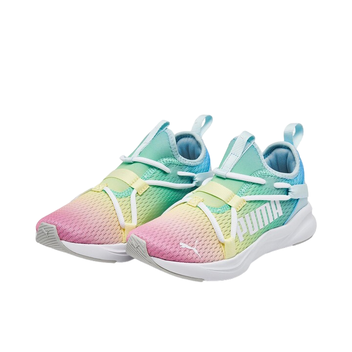 PUMA GIRLS MULTICOLOR SHOE SOFTRIDE RIFT SLIP ON RAINBOW JR 195407 01J