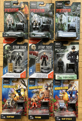 Mega Bloks Construx PREDATOR STARTREK BORDERLANDS MiniFigures Collection LOT neu