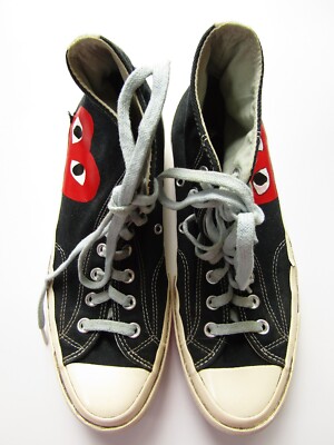 Converse Comme de Garcons Unisex High Tops Chuck Taylor Play UK 8 schwarz ACCS136