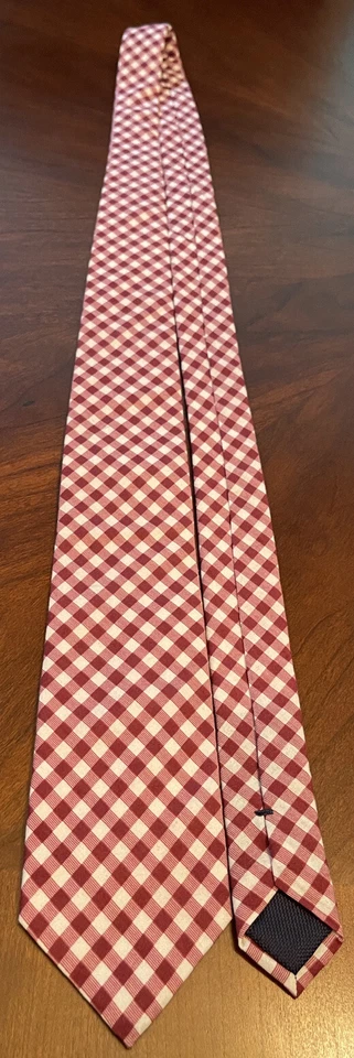 Corbata para hombre Mister Dean roja blanca Foto 3 de 4