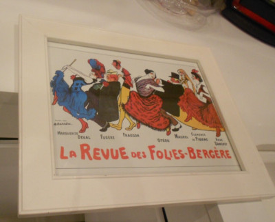 LA REVUE DES FOLIES-BERGERE PAPER PRINT FRAMED 17 1/2'' X 14 1/2''