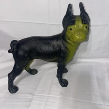 Gorgeous Antique Cast Iron Boston Terrier French Bulldog Door Stop 10”