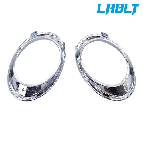 LABLT Pair of Fog Lights Chrome Lamps Cover Bezel Trim For 2013-2016 Ford Fusion - Foto 3 di 6