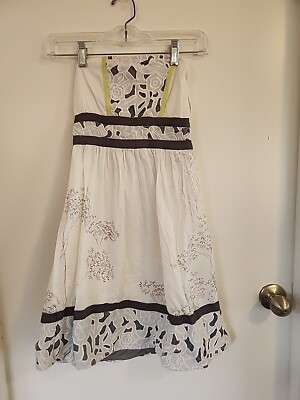 Kimchi Blue Strapless White Floral Embroidered Sun dress Size Small | eBay