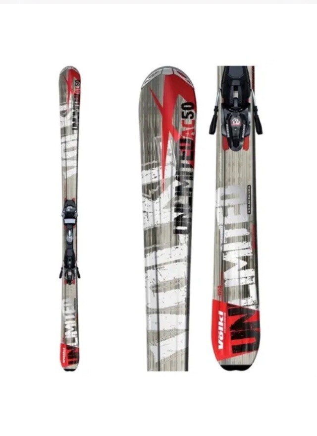 VOLKL UNLIMITED AC50 SKIS 177 CM MARKER WIDERIDE BINDINGS ALL MOUNTAIN POWDER