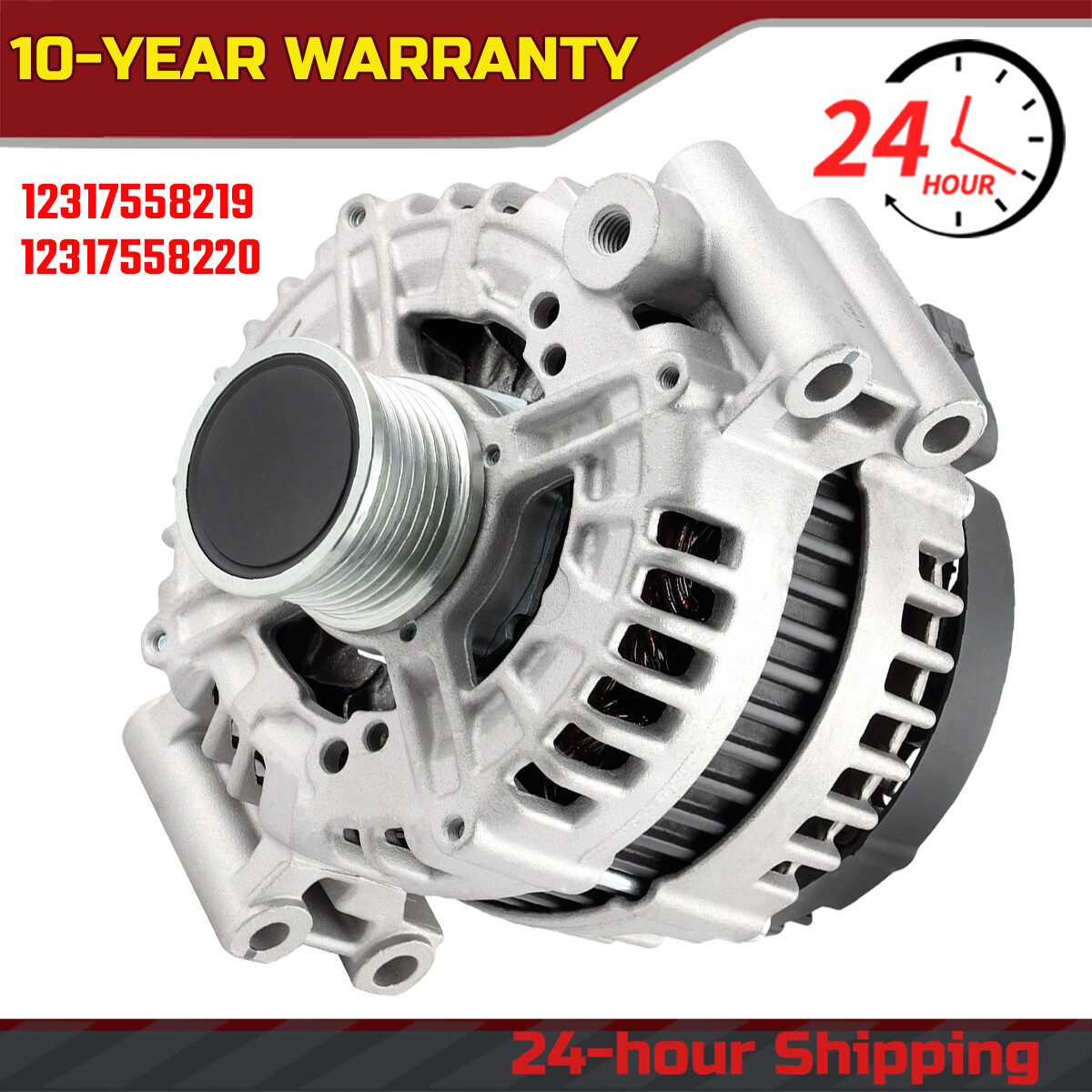 Fithood 180 Amp Alternator 12317557789 for BMWf 135i 335d 335i 335xi 535i xDrive 3.0L 12317558219 12317558220
