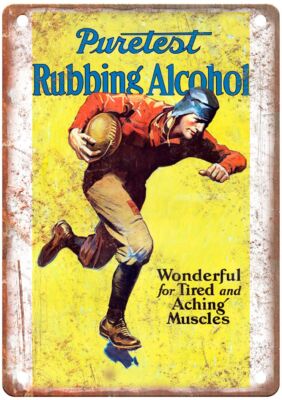 Ad for Puretest Rubbing Alcohol, c 1921 Liquor Poster Retro Look Sign E483