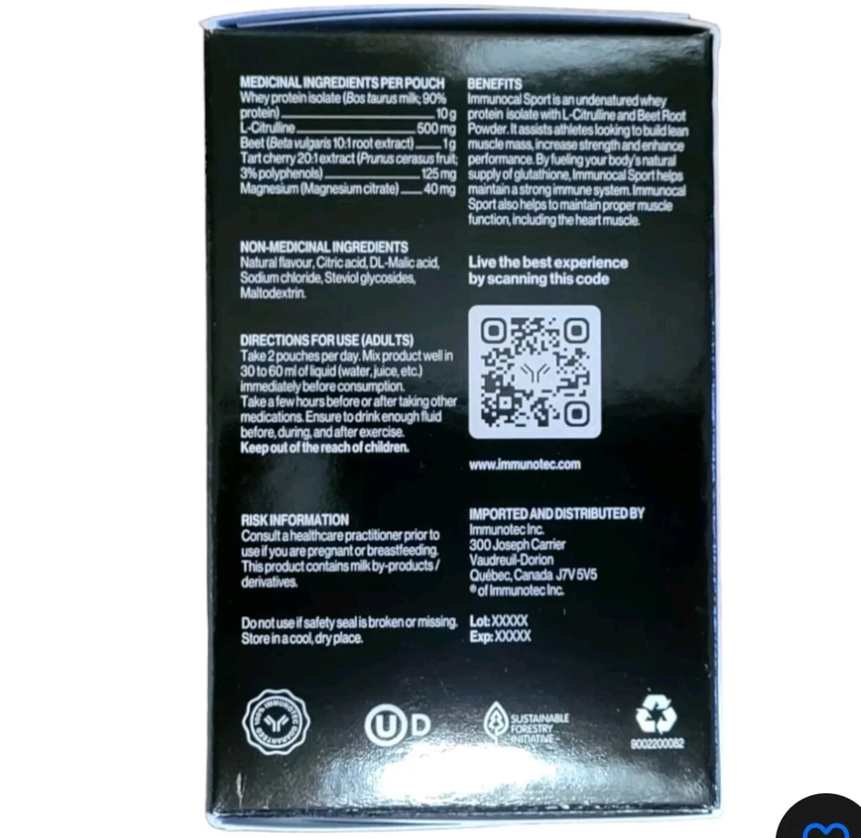 Immunocal Sport Precursor de Glutatión EXP:2027 /3 Cajas !!!!️ Foto 2 de 4