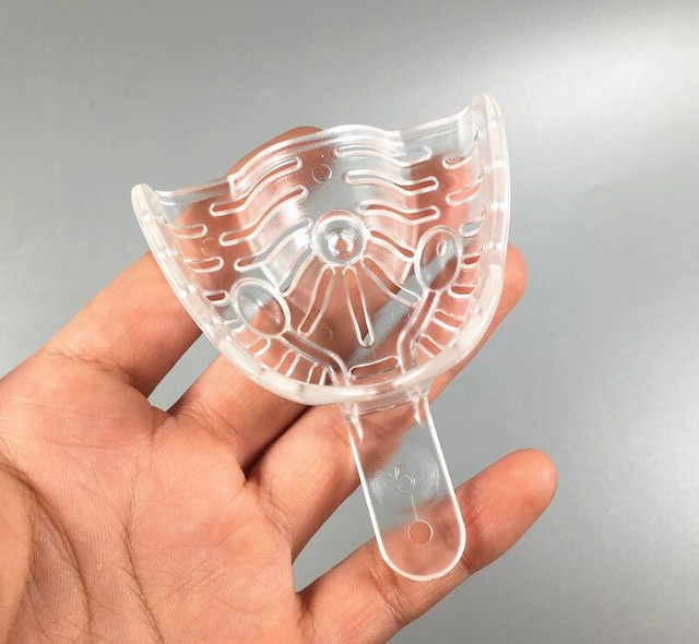 3Pairs LMS Dental Alginate Impression Trays Denture Inlay Clear