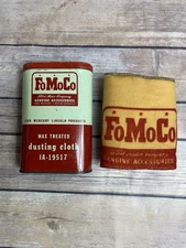 Vintage Ford Motor Company FOMOCO Wax Treated Dusting Cloth IA – 19517 Tin Can