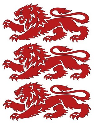 3 Löwen England Aufkleber Sticker Größe und Farbe wählbar