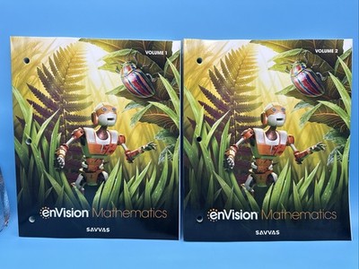 Savvas enVision Mathematics Grade 6 Student Volume 1 & 2 - 6th Grade Math NEW