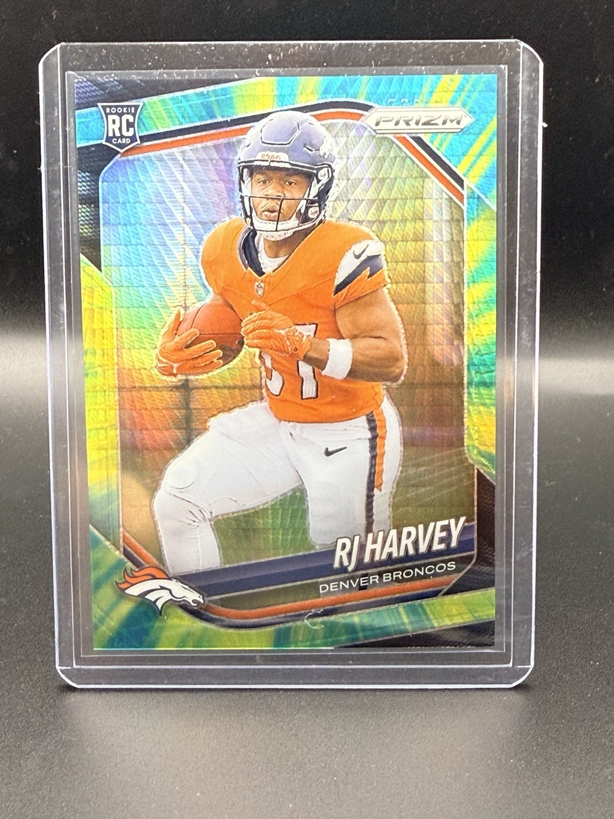 2025 Panini Prizm RJ Harvey #303 Hyper Prizm /200 Rookie RC Broncos