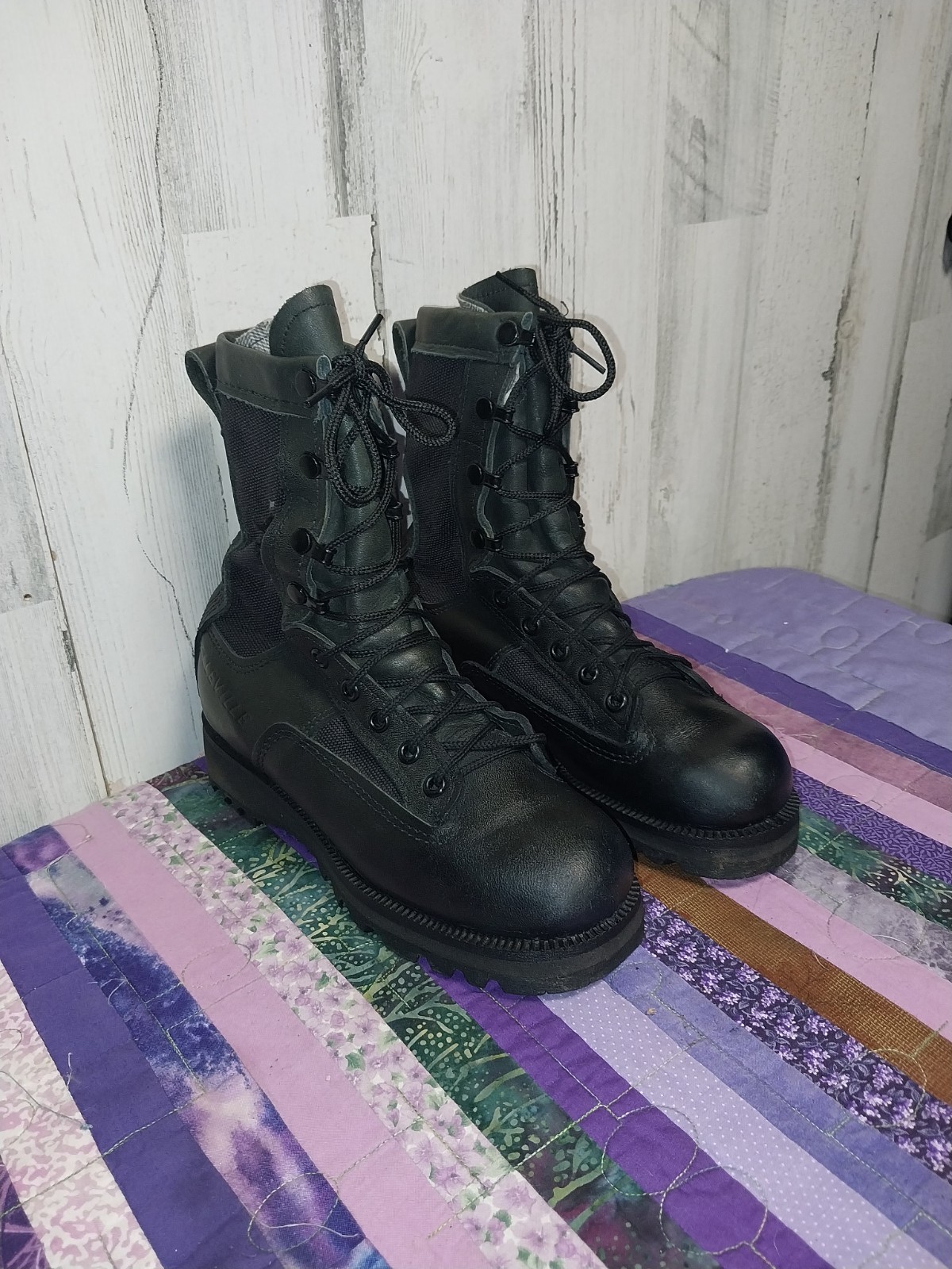 Belleville Black Tactical Combat Boots Size 3 R USA Made-image