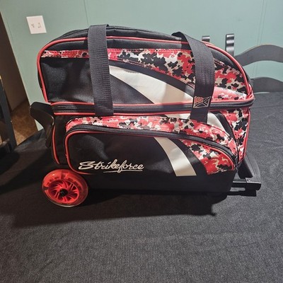 KRX Strikeforce Cruiser Double Roller 2 Bowling Ball Rollin Bag Red Black White 