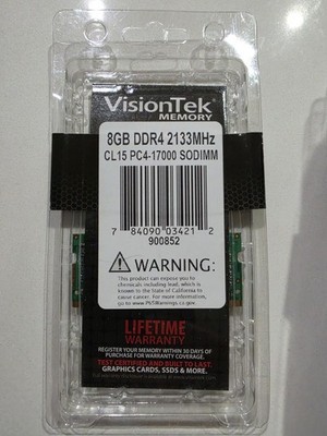 VisionTek 8GB DDR4-2133 PC4-17000 CL15 SO-DIMM 260-Pin RAM 900852