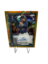 Tyler Locklear 2025 Topps Chrome Auto Gold Wave RC Auto #RA-TL Mariners
