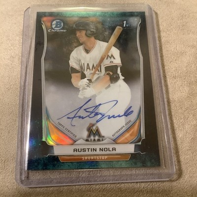 2014 Bowman Chrome - Prospects Austin Nola #BCP61 Bubbles Refractor /99 (RC)