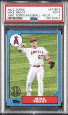 2022 TOPPS 1987 TOPPS BB BLUE #87TB36 MIKE TROUT PSA 9