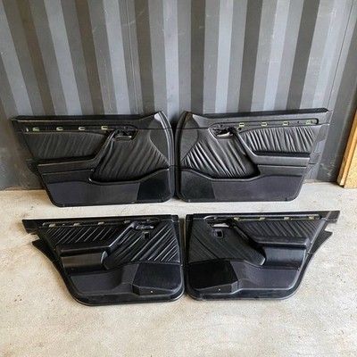 Mercedes-Benz W202 Sedan Black Leather Door Panel Set All Electric Windows