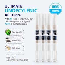 4PCS Nail Fungus Treatment Pen Extra Strength Acid for Toe Finger Nail Repair