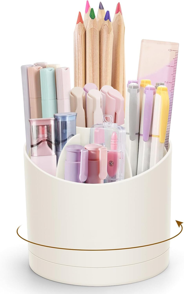Stifte Organizer,360 Grad Drehbarer Schreibtisch Organizer,Nordischer Stil Stift-image