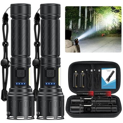 Rechargeable Magnetic Flashlights High Lumens, Super Bright LED Powerful Flas...