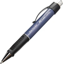 Grip plus Ball 140732 Ballpoint Pen, Refill M, Blue Metallic Barrel, Blue Ink Co