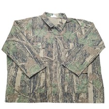 Vtg Key Trebark Camo Button Shirt Jacket Pockets Mens XXL Made In USA Flannel