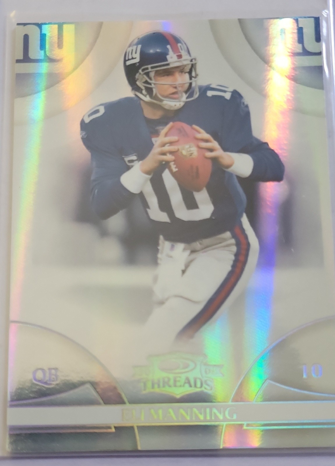 2008 Donruss Threads - Eli Manning #27 Silver Century Proof 004/100