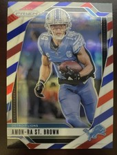 Panini 2024 PRISM  Amon-Ra St. Brown #95 Red White Blue Detroit Lions Football